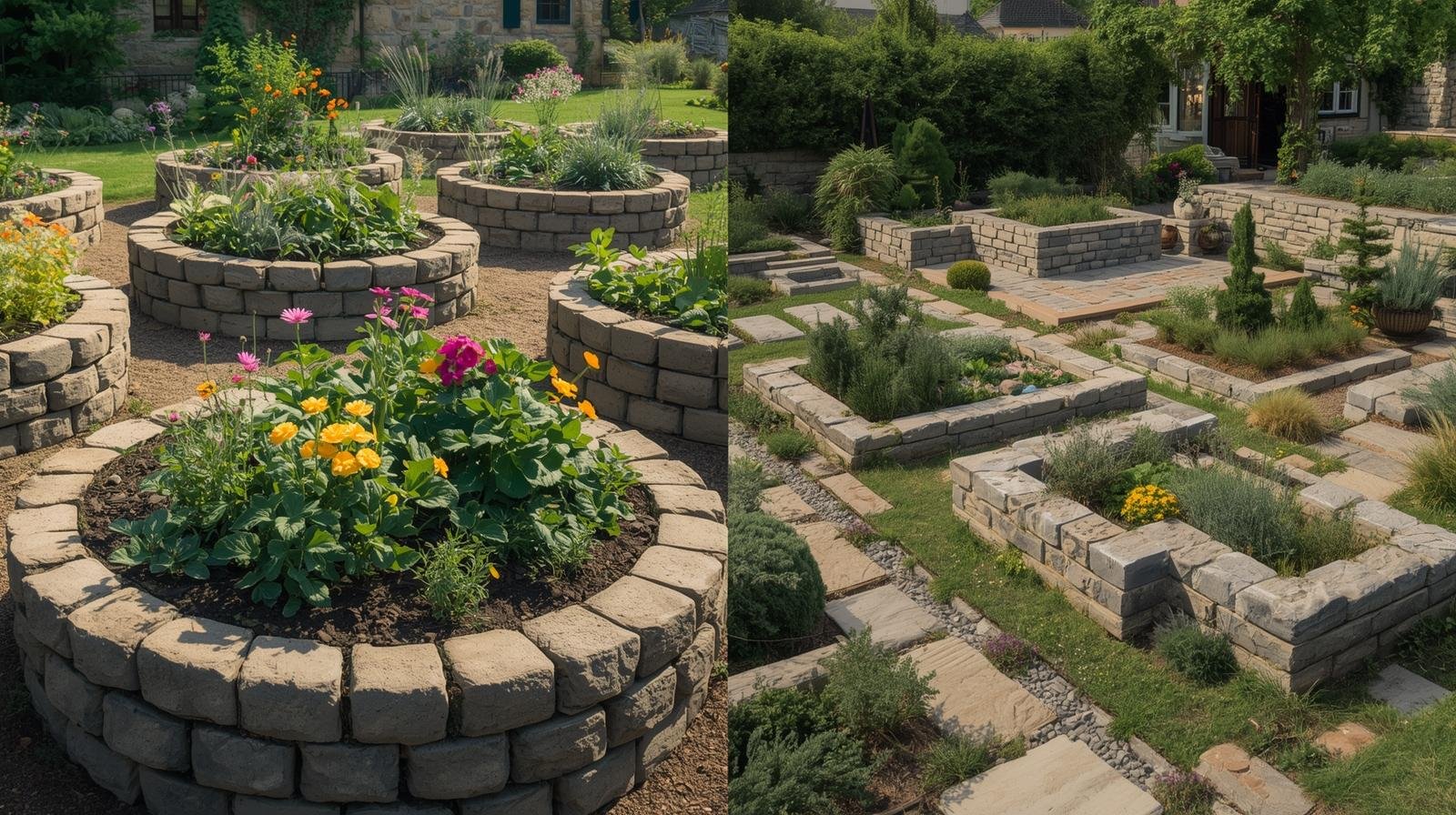 5 Creative Raised Bed Ideas Using Natural Stone for a Rustic Garden