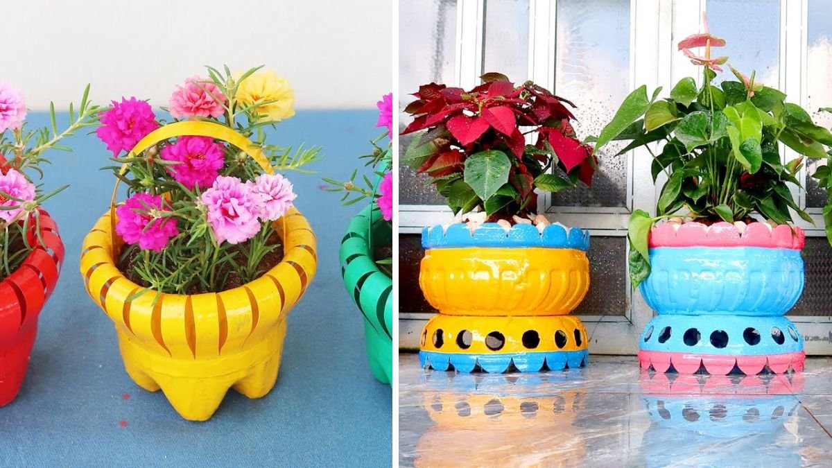 Recycle Plastic Bottles into Beautiful Flower Pots for Your Garden