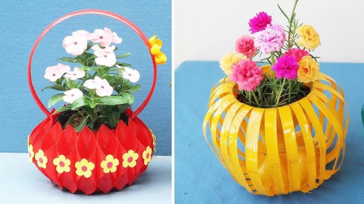 15 Amazing DIY Beautiful Flower Pots from Recycled Old Plastic That Will Transform Your Garden