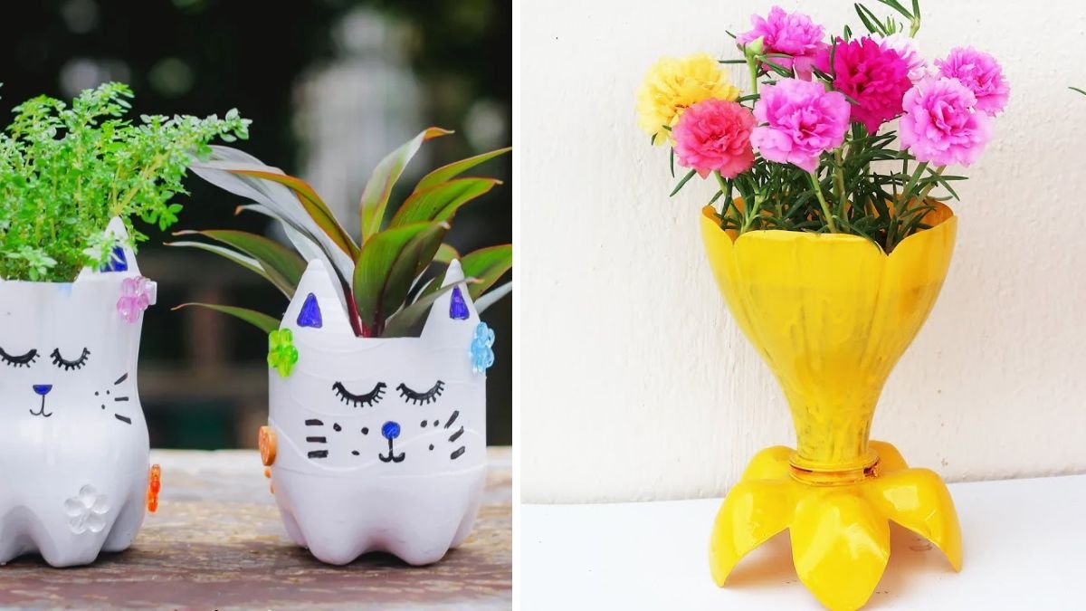Amazing Unique and Creative Flower Pots from Plastic Bottles: Eco-Friendly DIY Ideas