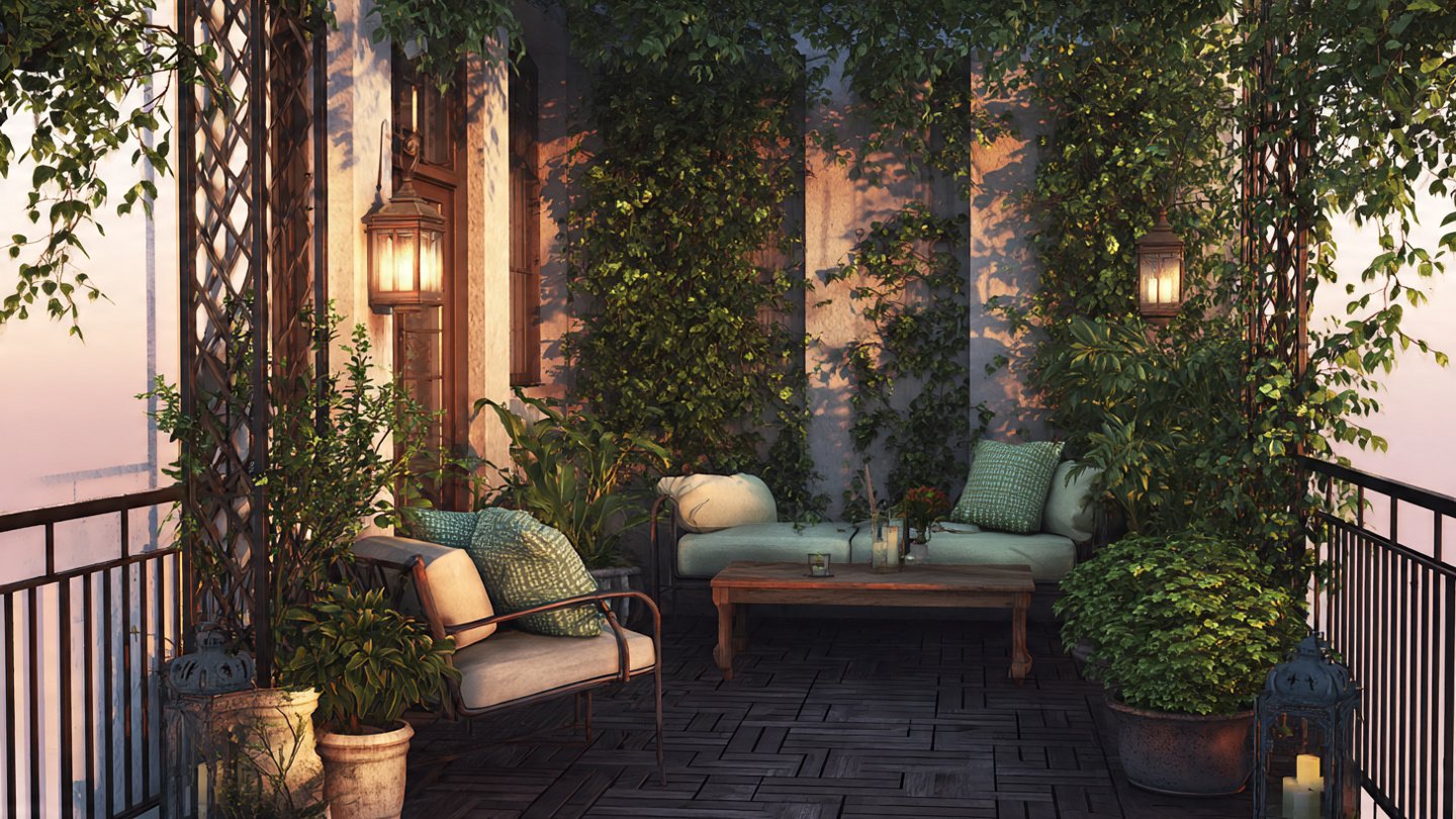 How Can You Transform Your Balcony Garden into a Serene Evening Retreat with Perfect Lighting?